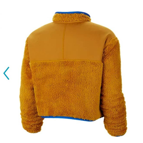 Nike Teddy Bear Sherpa Cropped Pullover Jacket Size L - Picture 4 of 9